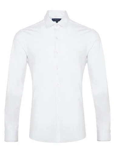 Germirli White Cotton 3D Germirli Slim Fit Active Shirt - 1