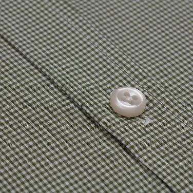 Germirli White Green Checkered Classic Collar Tailor Fit Shirt - 3