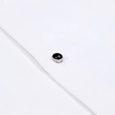 Germirli White Honeycomb Textured Ata Collar Slim Fit Shirt - 4