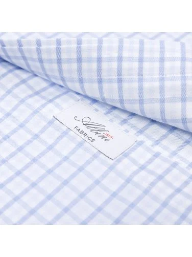 Germirli White Square Patterned Albini Relax Formula Tailor Fit Pure Cotton Exclusive Shirt - 4