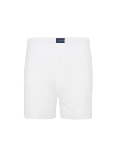 White Voile Cotton Boxer Shorts with Germirli - 1