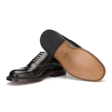 Green George Brown Leather Leather Sole Lace-Up Oxford Italian Shoes - 5