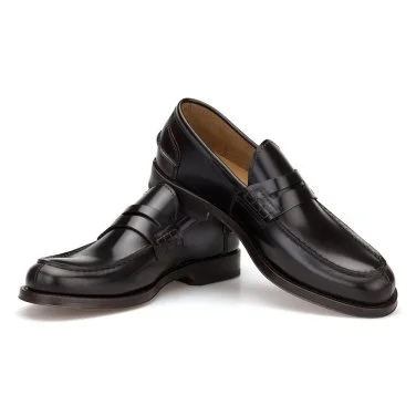 Green George Brown Leather Leather Sole Loafer Italian Shoes - 1