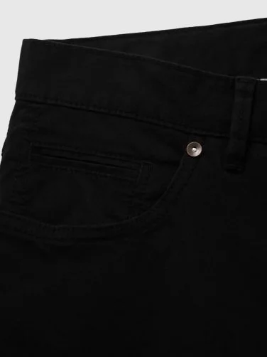 Hiltl 5 Pocket Black Cotton Elastane Regular Fit Trousers - 4