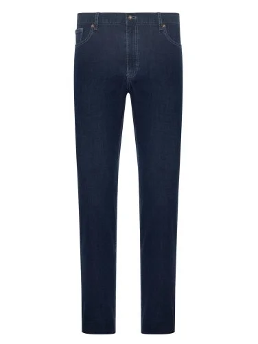 Hiltl 5 Pocket Slim Indigo Navy Blue Fit Cotton Elastane Denim Trousers - 1