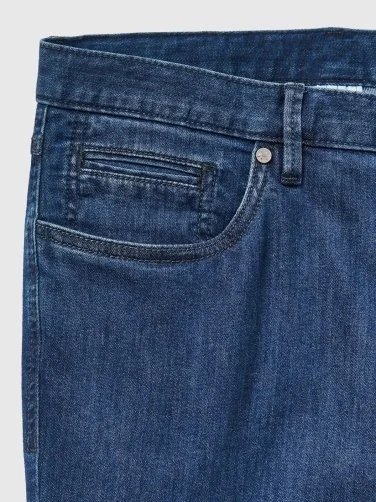Hiltl 5 Pocket Thin Indigo Blue Cotton Elastane Denim Regular Fit Trousers - 3