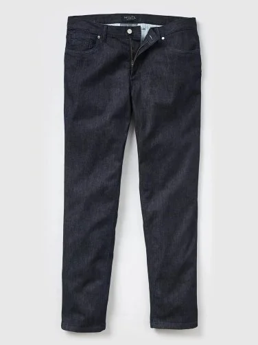 Hiltl 5 Pocket Thin Navy Blue Cotton Elastane Regular Fit Denim Trousers - 4