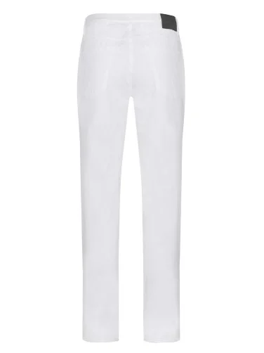 Hiltl 5 Pocket White Cotton Elastane Regular Fit Trousers - 2