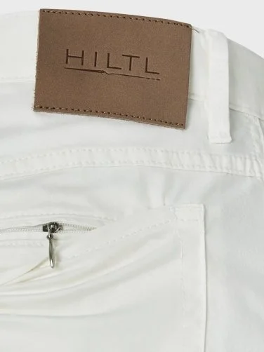 Hiltl 5 Pocket White Cotton Elastane Regular Fit Trousers - 3