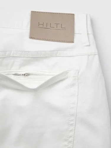 Hiltl 5 Pocket White Cotton Elastane Regular Fit Trousers - 4