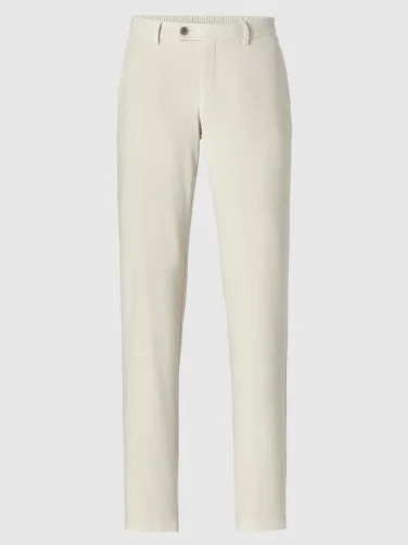 Hiltl Beige Color Vintage Elastic Waist Back Cotton Elastane Slim Fit Trousers - 3