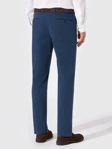 Hiltl Chino Aviator Blue Regular Fit Cotton Elastane Trousers - 2