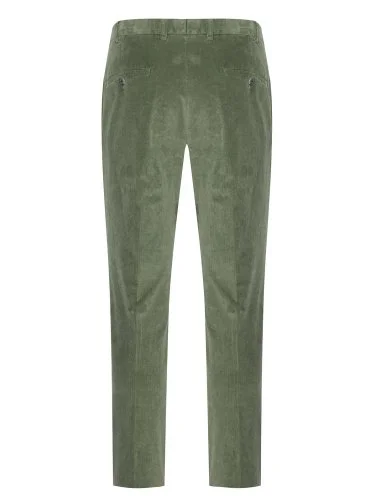 Hiltl Green Supima Cotton Slim Fit Thin Corduroy Chino Pants - 3