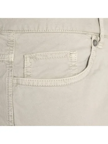 Hiltl Stone Color 5 Pocket Washed Slim Fit Cotton Trousers - 2