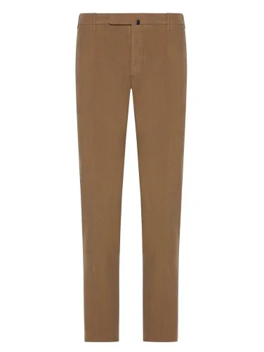 Incotex Mustard Cotton Chino Slim Fit Trousers - 1