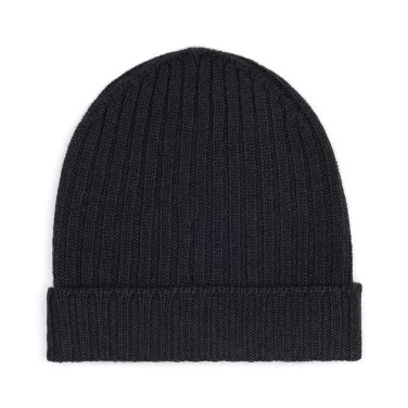 La Fileria Black Knitted Wool Hat - 1