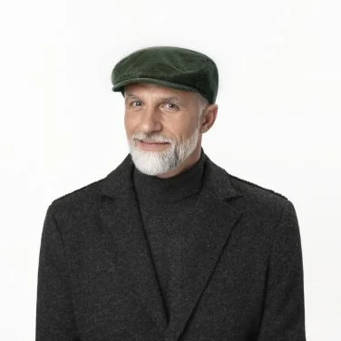 Lierys Driver Cap Cotton Green Velvet Cap Hat - 3