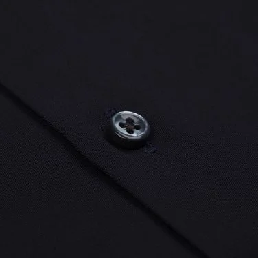 Germirli Navy Blue Button-down Collar Tailor Fit Men's Tencel Shirt - 3