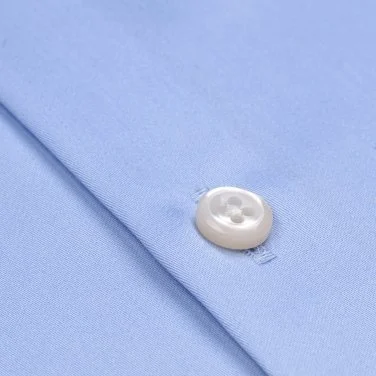 Germirli Non Iron Blue Satin Tailor Fit Italian Collar Shirt - 3