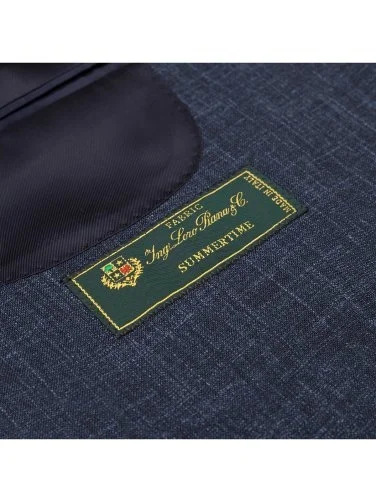 Sartoria Latorre Navy Blue Loro Piana Summertime Wool Silk Linen Unlined Jacket - 2