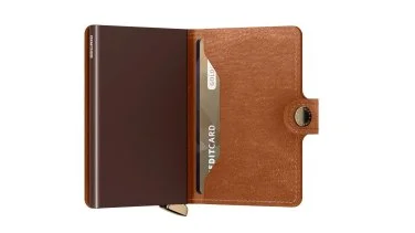 Secrid Premium Miniwallet Emboss Lines Cognac Wallet - 3