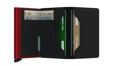 Secrid Slimwallet Matte Black Red Wallet - 3