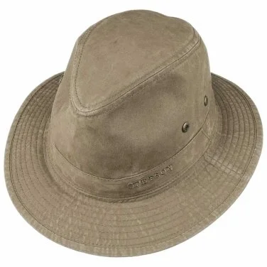 Stetson Olive Green Traveler Delave Organic Cotton UV Protection Hat - 1