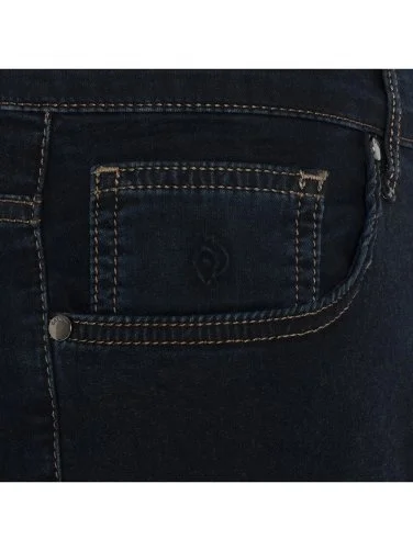 Gallus 5 Cep Lacivert Yeşil Efektli Esnek Regular Fit İnce Denim Pantolon - 2