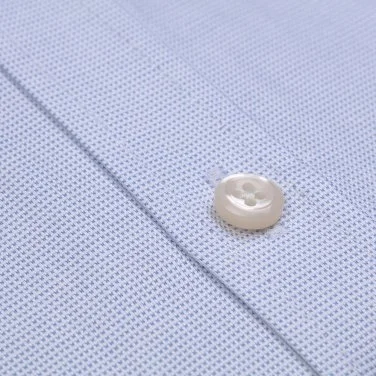 Germirli Açık Mavi Micro Desen Oxford Düğmeli Yaka Tailor Fit Gömlek - 3