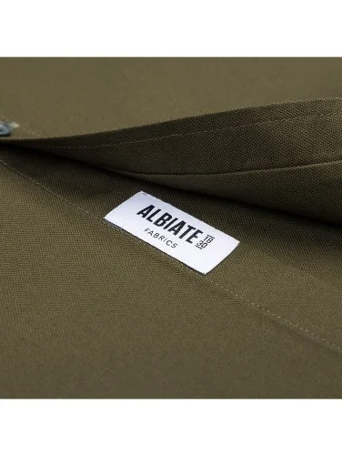 Germirli Albiate Haki Yeşili Tailor Fit Spor Oxford Erkek Utility Gömlek - 4