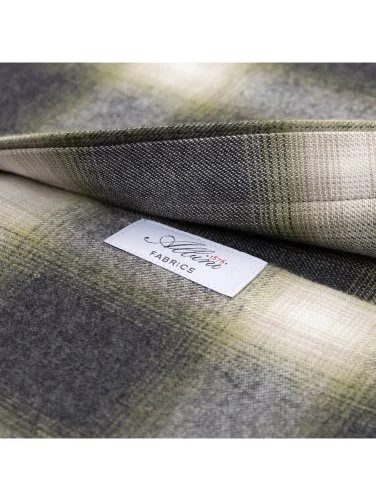 Germirli Albini Antrasit Yeşil Ekoseli Flanel Düğmeli Yaka Tailor Fit Pamuk Oduncu Gömlek - 2