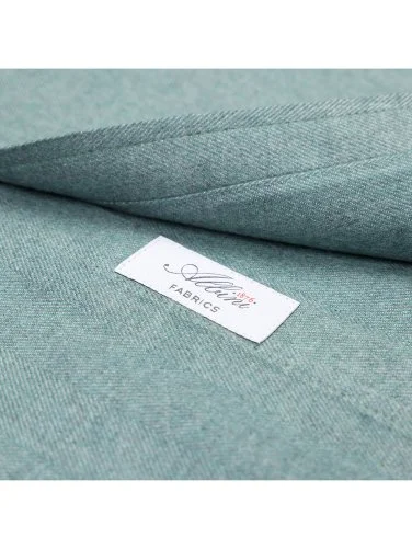 Germirli Albini Apres Ski Yeşil Balıksırtı Tailor Fit Düğmeli Yaka Lyocell Pamuk Flanel Gömlek - 4