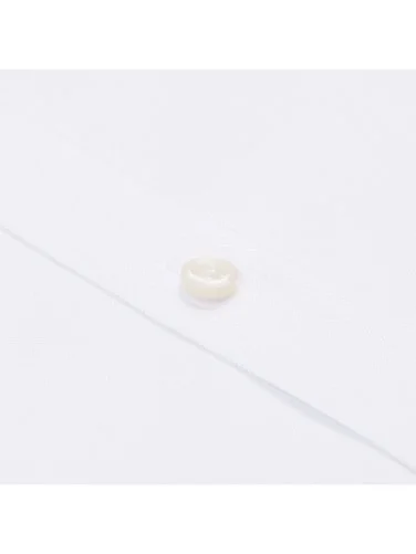 Germirli Albini Beyaz Exclusive Piumino Piquet 100 Klasik Yaka Tailor Fit Pamuk Gömlek - 3