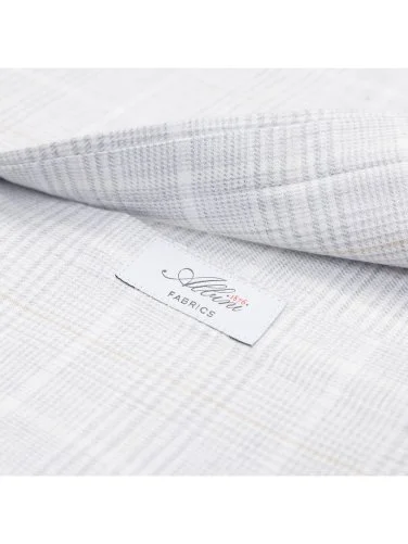 Germirli Albini Gri Ekose Apres Ski Düğmeli Yaka Tailor Fit Lyocell Pamuk Flanel Gömlek - 4