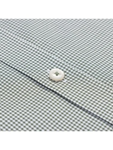 Germirli Albini Relax Formula Yeşil Pötikareli Exclusive Tailor Fit Düğmeli Yaka Pamuk Gömlek - 3