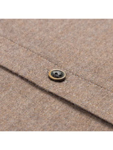 Germirli Albini Vizon Tailor Fit Düğmeli Yaka Organik Pamuk Flanel Gömlek - 3