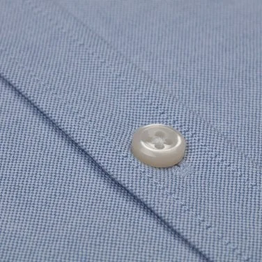 Germirli Light Blue Hidden Button Collar Flap Pocket Tailor Fit Sport Oxford Men's Shirt - 3