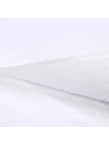 Germirli Beyaz Nevapas Lapel Yaka Keten Gömlek - 4