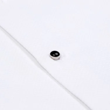 Germirli Beyaz Petek Dokulu Klasik Yaka Slim Fit Damatlık Gömlek - 6