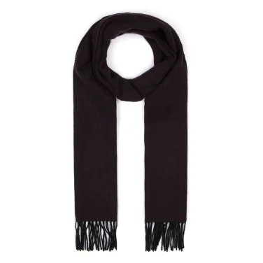 Germirli Bordo Balıksırtı Yün Kaşkol - 1