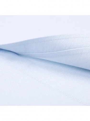 Germirli Buz Mavi Düğmeli Yaka Cepli Tailor Fit Spor Oxford Gömlek Gömlek - 4