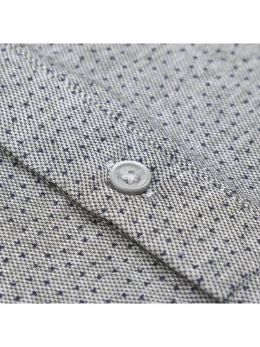 Germirli Gri Piquet Desenli Gömlek Yaka Regular Fit Tişört - 3