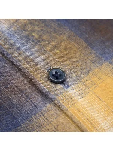 Germirli Hardal Flanel Ekoseli Albiate Düğmeli Yaka Tailor Fit Pamuk Oduncu Gömlek - 3