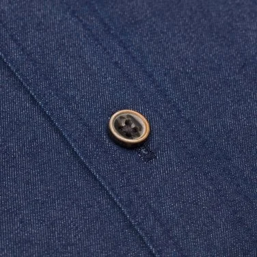 Germirli Koyu Lacivert Çift Cep Kapaklı Soft Yaka Tailor Fit Selvedge Denim Gömlek - 4