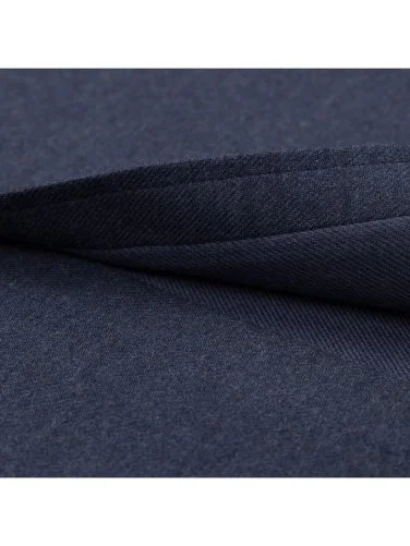 Germirli Lacivert Flanel Düğmeli Yaka Tailor Fit Pamuk Gömlek - 3