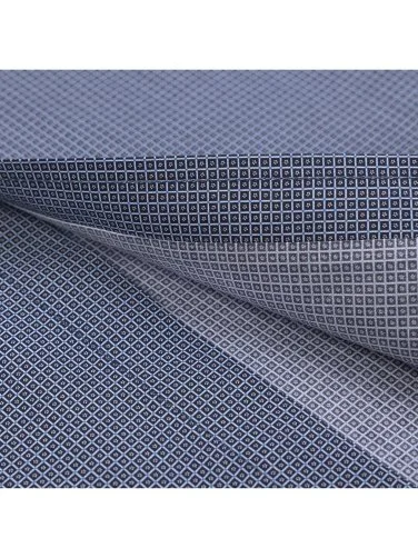 Germirli Lacivert Küçük Desenli Soft Yaka Tailor Fit Pamuk Gömlek - 3