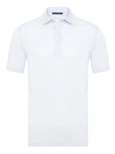 Germirli Lila Piquet Gömlek Yaka Regular Fit Merserize Tişört - 1