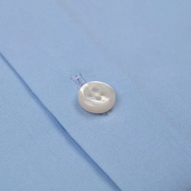 Germirli Mavi Düğmeli Yaka Tailor Fit Tencel Gömlek - 3