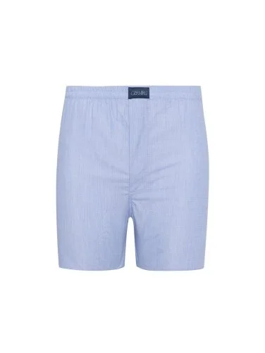 Germirli Mavi Filafil Doku Pamuk Boxer Şort - 1