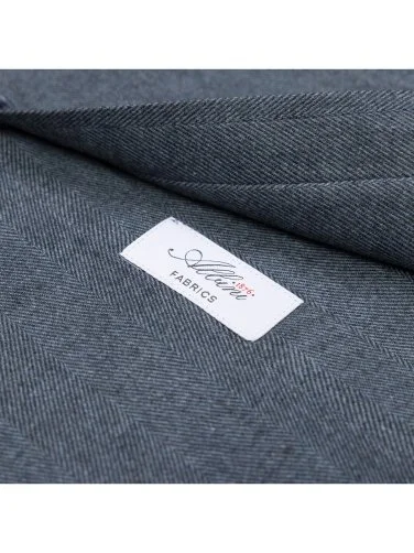 Germirli Mavi Gri Balıksırtı Desen Albini Pamuk Lyocell Tencel Tailor Fit Flanel Gömlek - 4